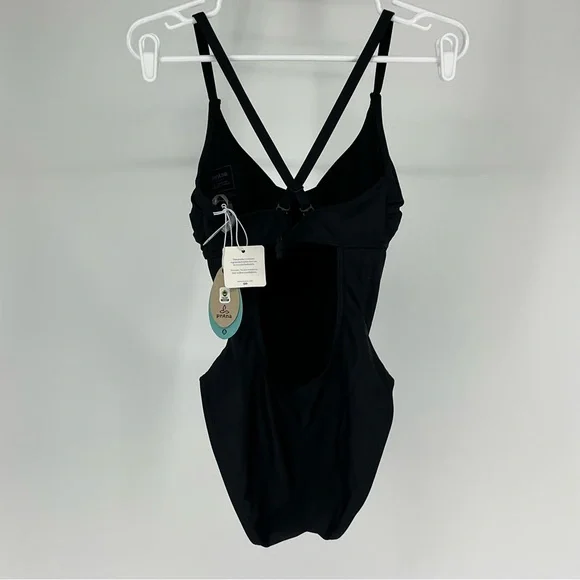 PRANA NWT MARINA ONE PIECE SWIMSUIT D/CUP BLACK 34D SMALL 32D EXTRA SMALL - Picture 3 of 12